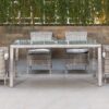 jamaica 6 seater outdoor dining table + 6 chairs