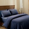 cotsmere dark blue queen duvet cover + 2 pillow cases