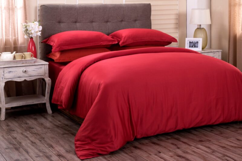 viola lacquer red single duvet cover + 1 pillow case