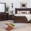 costa king package - king bed + 2 nightstands + dresser mirror