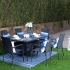 aruba outdoor dining table + 6 chairs