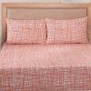 ASHBY Red King Flat Sheet + 2 Pillow cases