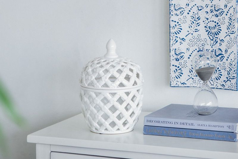 home decor - 1107 ballas bird lidded jar