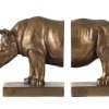 home decor - 77639 rhino bronze bookends