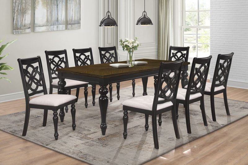 bordeaux dining table + 8 chairs