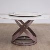 nina sintered stone dining table + lazy susan