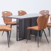 furion glass top dining table + 6 mimo chairs