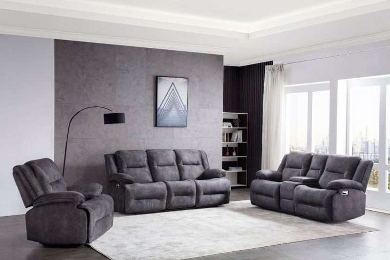 brady 7 seater fabric recliner sofa (3+2+1+1)