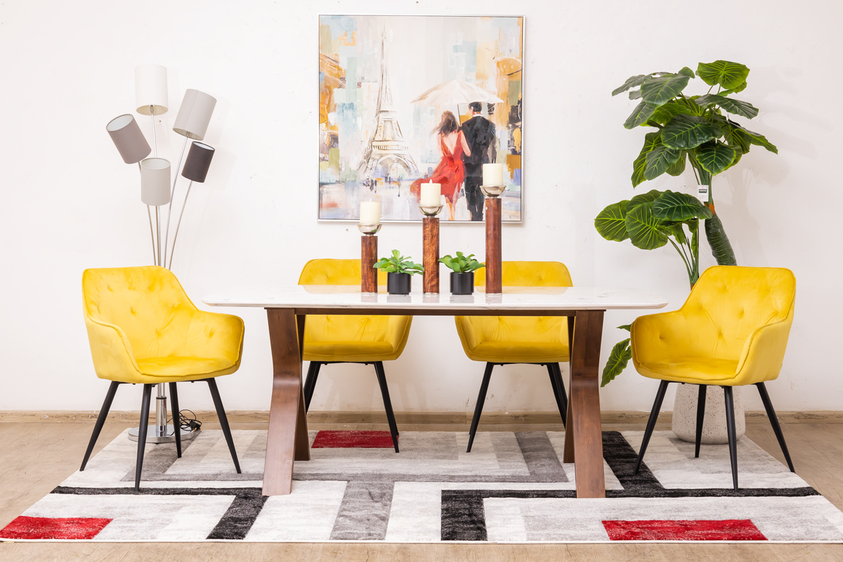 marrone dining table + 6 jasper chairs