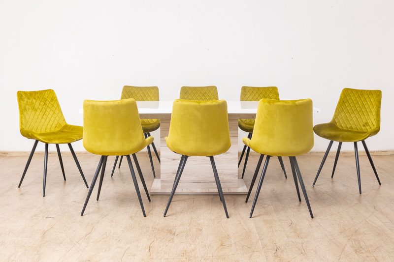 saint tropez dining table with extendable top (table + 8 chairs)