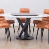 camille round sintered dining table + 6 jasper chairs + lazy susan (copy)