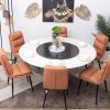 lauren round sintered dining table + 6 mimo chairs + lazy susan