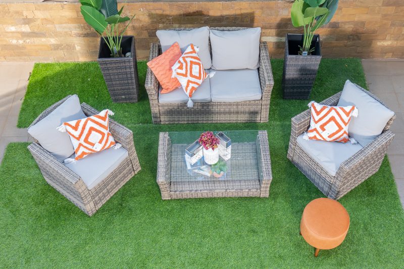 barbados 4 seater outdoor sofa (2+1+1) + coffee table