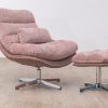 hayley swivel lounge chair + footstool