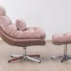 hayley swivel lounge chair + footstool