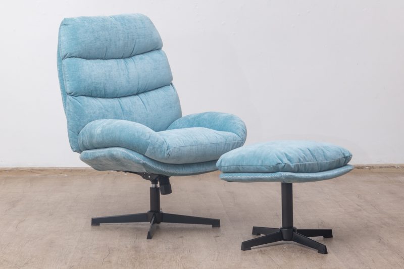 debbie swivel lounge chair + footstool