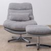 hayley swivel lounge chair + footstool