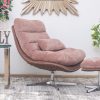 hayley swivel lounge chair + footstool