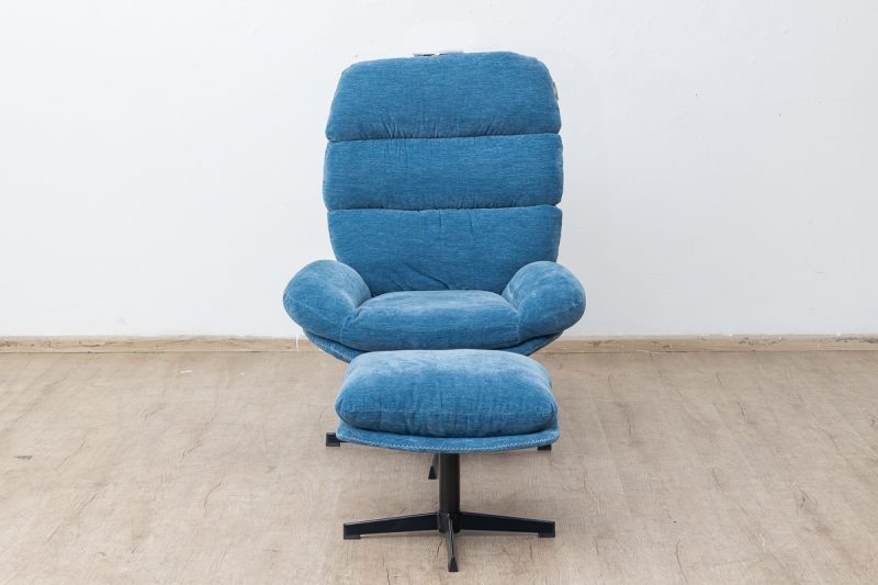 debbie swivel lounge chair + footstool