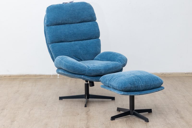 debbie swivel lounge chair + footstool