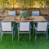 mwali 8 seater table + malibu dining chairs