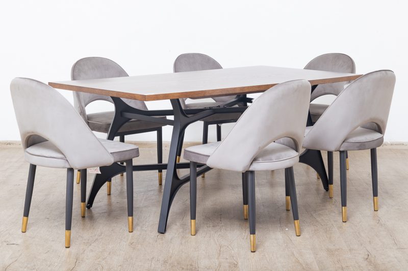 drake-1.8m-dining table + 6 chairs