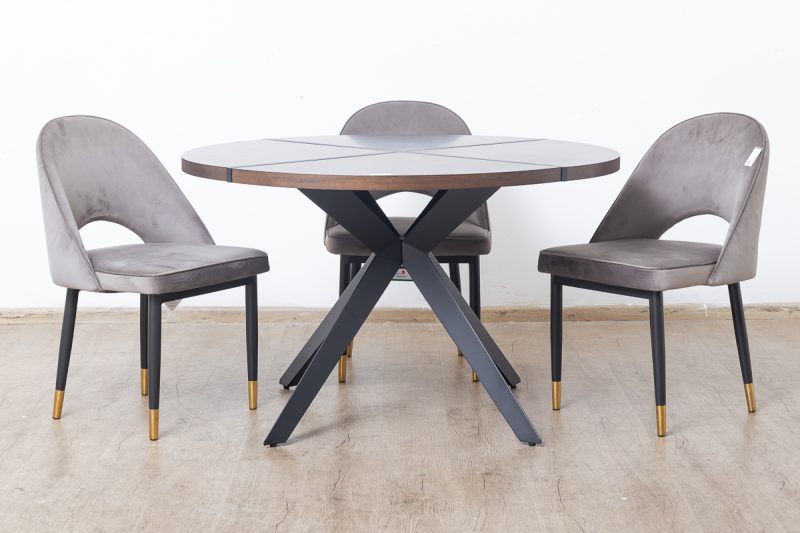 drake-1.2m- dining table + 4 chairs