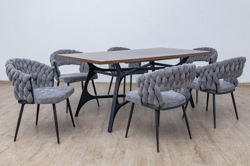 drake-1.8m dining table + 6 malaika chairs