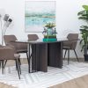 furion glass top dining table + 6 rum chairs