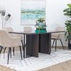 furion glass top dining table + 6 rum chairs