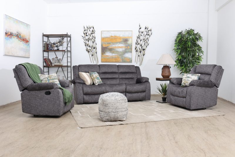 nebraska 5 seater fabric recliner