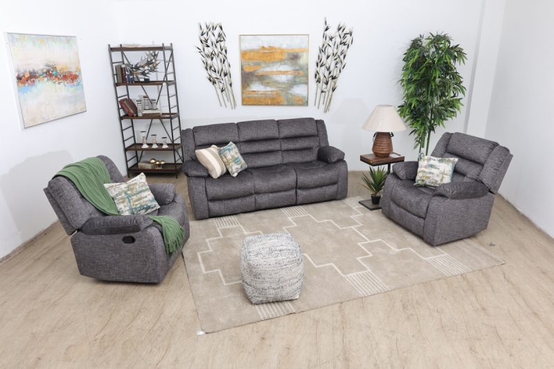 nebraska 5 seater fabric recliner