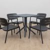 avro outdoor dining table + 4 lane chairs