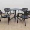 avro outdoor dining table + 4 lane chairs