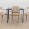 langston outdoor dining table + 4 ace chairs