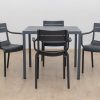 langston outdoor dining table + 4 ace chairs