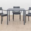 langston outdoor dining table + 4 ace chairs