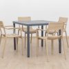 langston outdoor dining table + 4 ace chairs