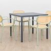 langston outdoor dining table + 4 crossby chairs