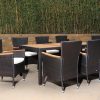 caila outdoor dining table + 8 chairs