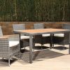 lena outdoor dining table + 6 chairs