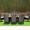 caila outdoor dining table + 8 chairs