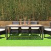 caila outdoor dining table + 8 chairs