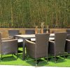 caila outdoor dining table + 8 chairs