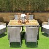 lena outdoor dining table + 6 chairs