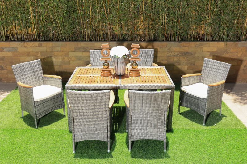 lena outdoor dining table + 6 chairs