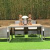 lena outdoor dining table + 6 chairs