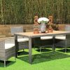 lena outdoor dining table + 6 chairs