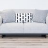 georjio 7 seater fabric sofa (3+2+1+1) + 2 ottomans