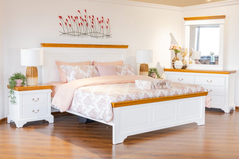 burlington king bed + 2 nightstands